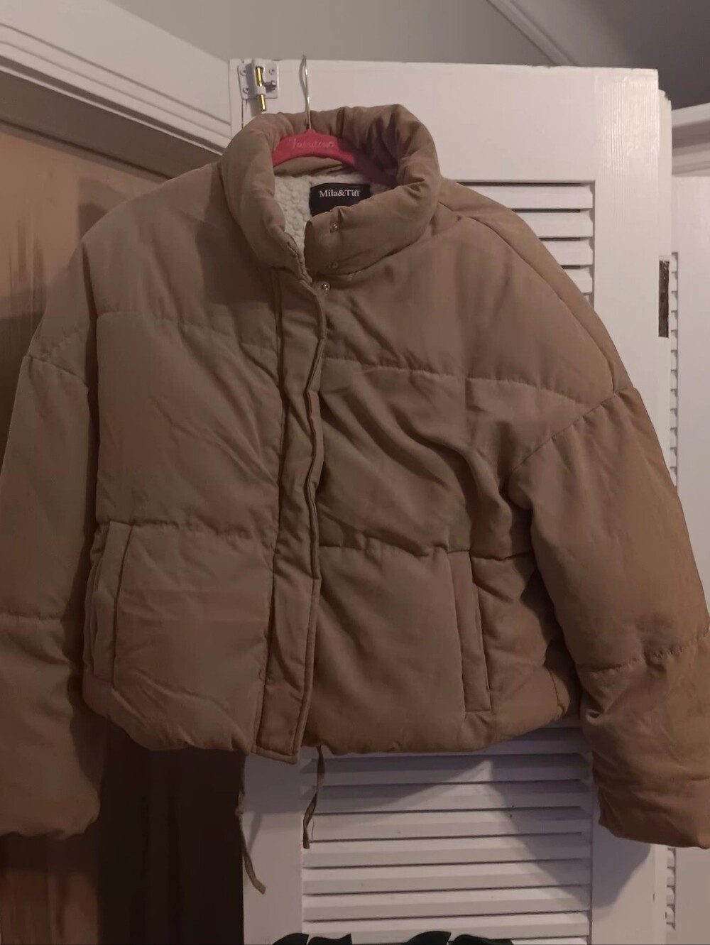 Mila & Tiff Tan Puffer Jacket